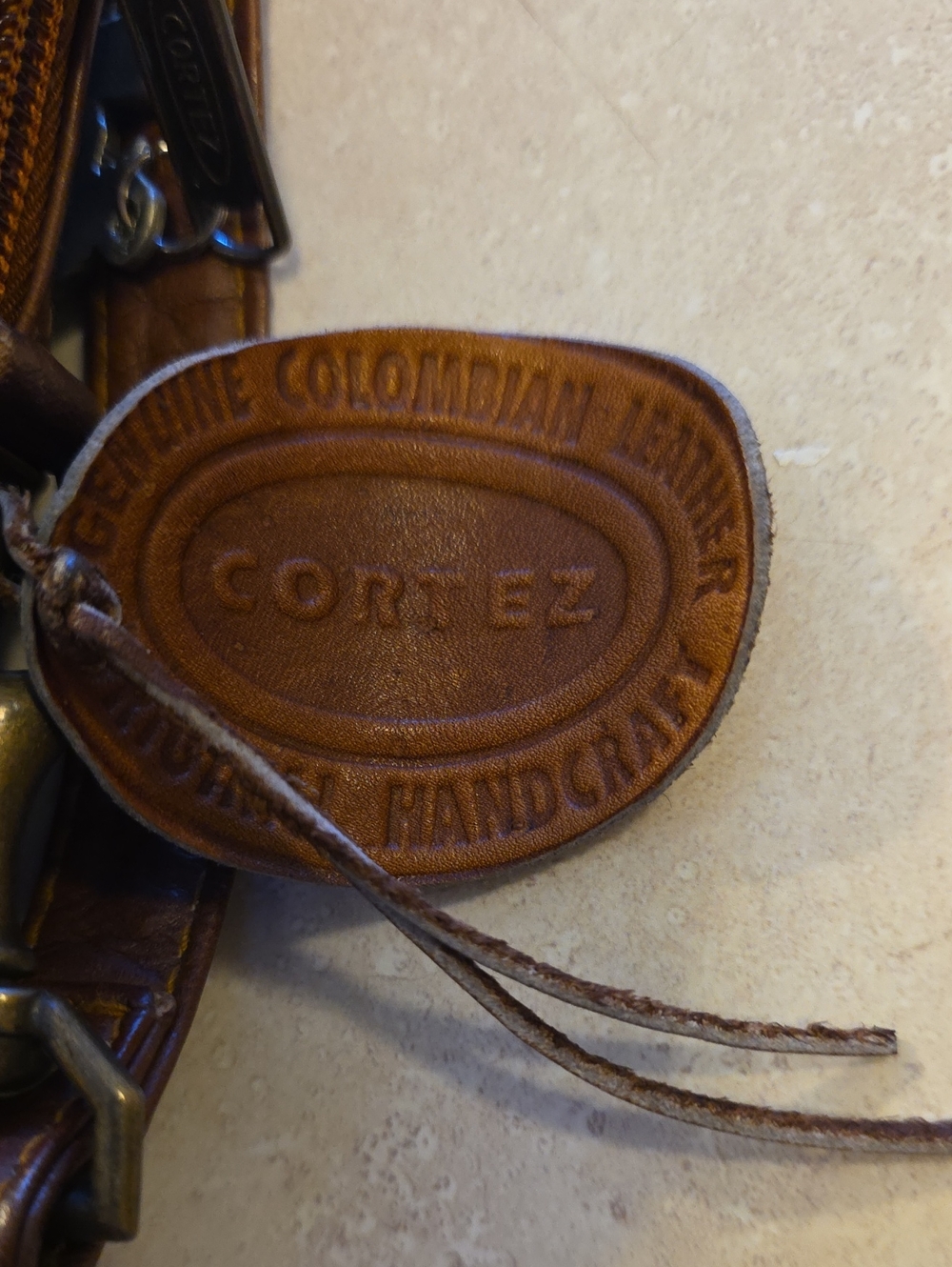 Vintage CORTEZ Brown Colombian Leather Briefcase Laptop Bag - EUC - Picture 3 of 17